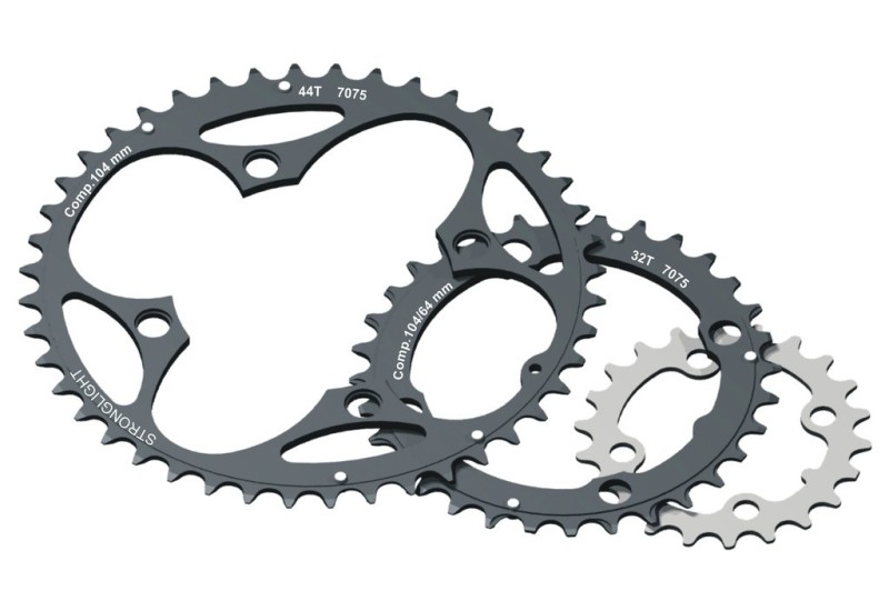 Stronglight Prevodník MTB 104/64 2x10 vnejí 42 zubov, čierna, 9/10-st.