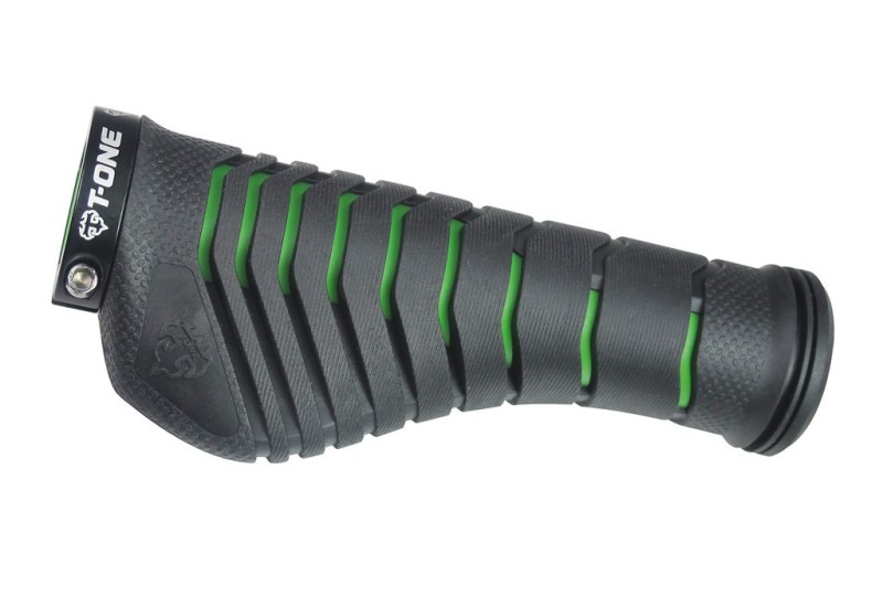 T-one Gripy Aero crn/zelená, 130mm,1x zajitení rouby