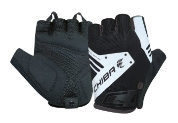 Chiba cyklistické rukavice Air Plus Reflex krátke, veľ. M vel. M, čierna