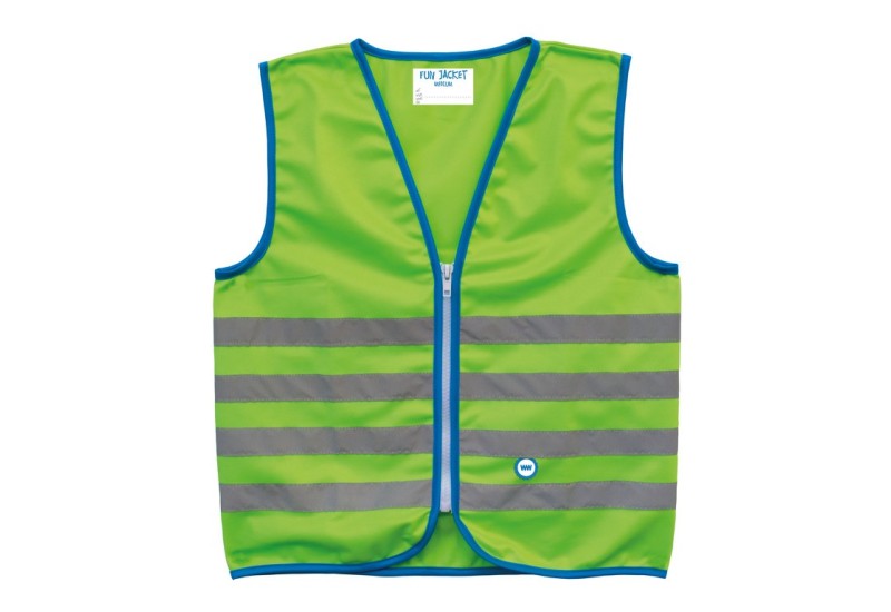Wowow Bezpečnostná vesta Fun Jacket pro deti zelená s reflexními pruhy vel.M