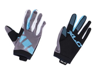 XLC cyklistické rukavice dlhoprsté MTB, šedá/modrá, veľ. XS