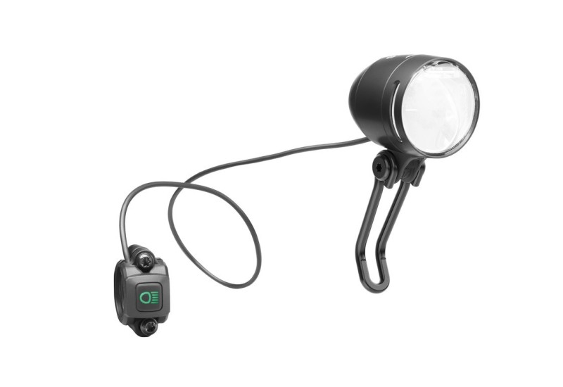 Busch&Müller LED predné svetlo IQ-XS E-Bike High Beam, 100/150 Lux+dialkové svetlo, čierna