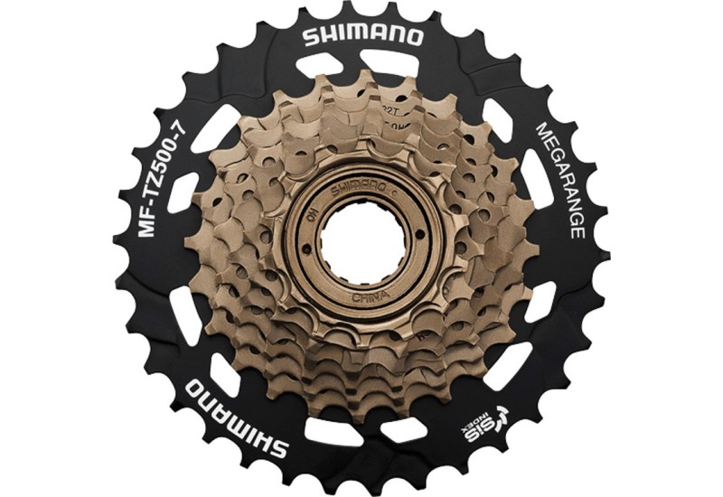 Voľnobežné koleso Shimano, MF-TZ500, 7-prevodov 14-16-18-20-22-24-34 zubov