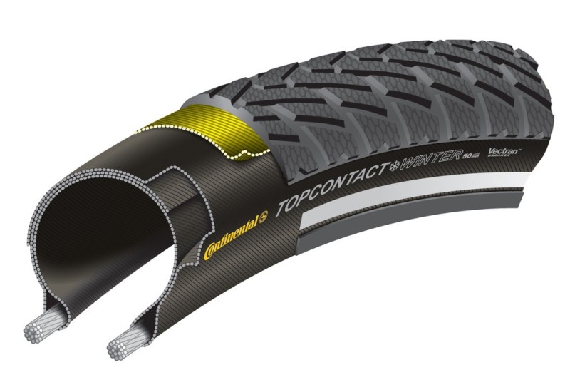 Continental plášť na bicykel na bicykel TopContact Winter II Premium  26 x 1.90 (50-559), skladací (kevlar)