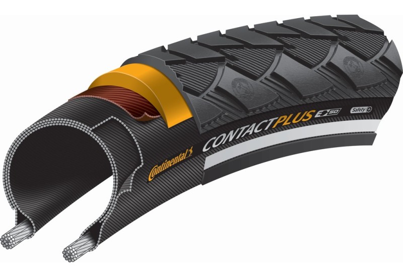 Continental plášť na bicykel Contact Plus Reflex  28 x 1 5/8 x 1 1/8 (37-622), drôtené