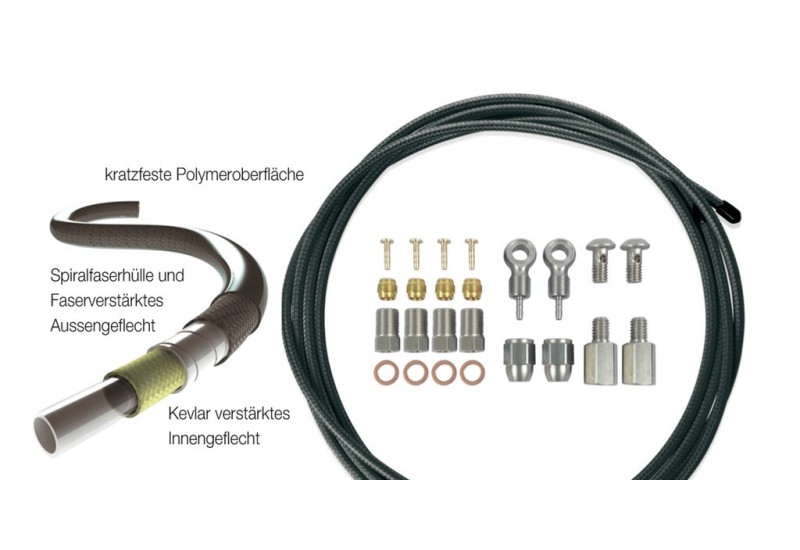 XLC vedenia kotúčovej brzdy 2500 mm čierna, Niro