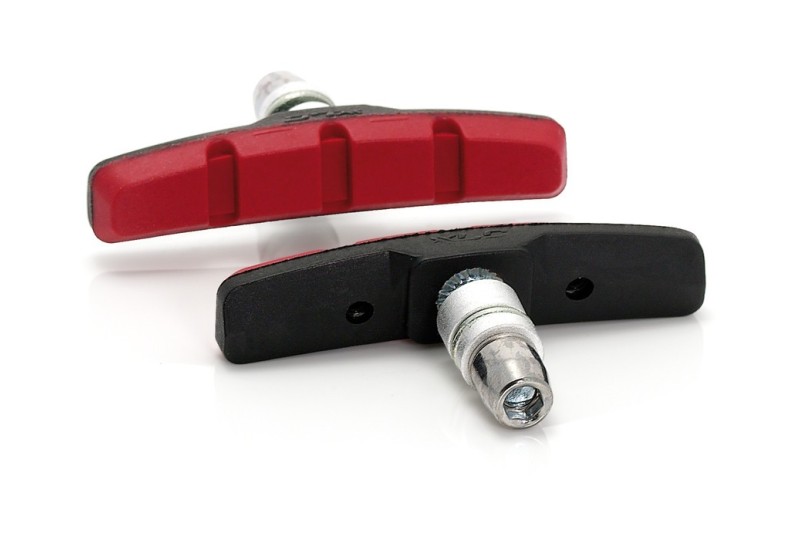 XLC V-Brake brzdové špalky BS-V01 4-dílná sada,70mm, čierna/červená