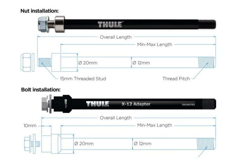 Adaptér osy Thule Syntace X-12 M12x1,0 20110729