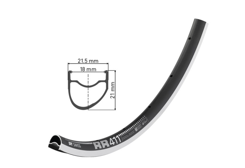 DT Swiss Ráfek RR 411 asym. 29" čierna 622-18, 24 dier