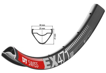 DT Swiss Ráfek EX 471 27,5" čierna 584-25 VL 6,5mm 28 dier