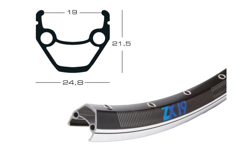 ráfek Exal ZX 19 28" cerný 236060625