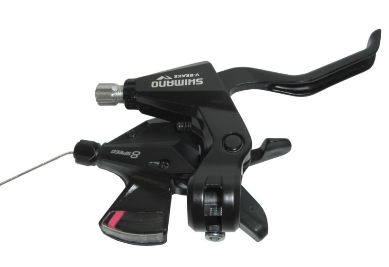 Shimano Rad+brzdová páčka AltusST-M3102prst 8-st., pravá, V-Brake, 2050mm, čierna