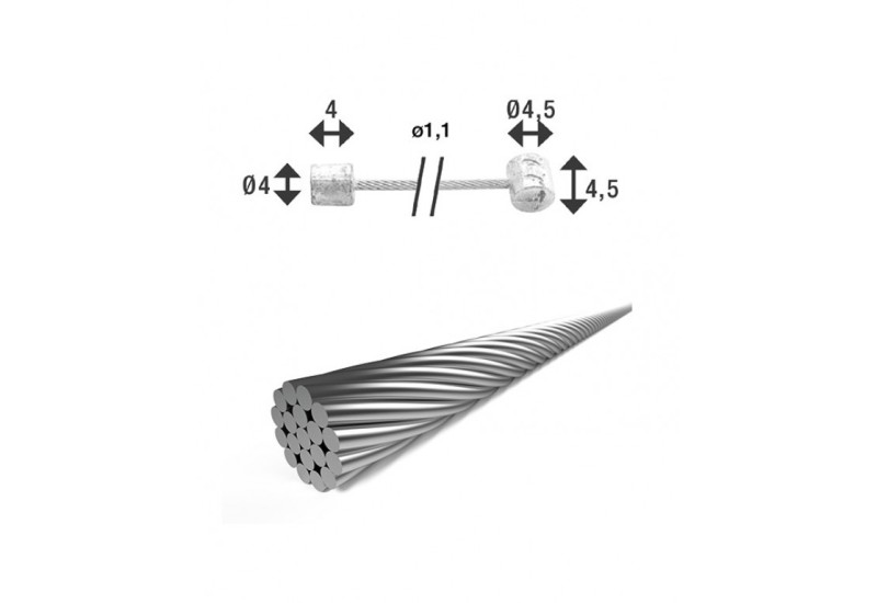 XLC Radiaca lanko Ã 1,25/ 2250mm 2 x nipl