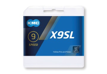 KMC reťaz X9SL Ti-N 1/2" x 11/128", 114 článkov, pre 9 rýchlostí, zlatá, BX09SLT14