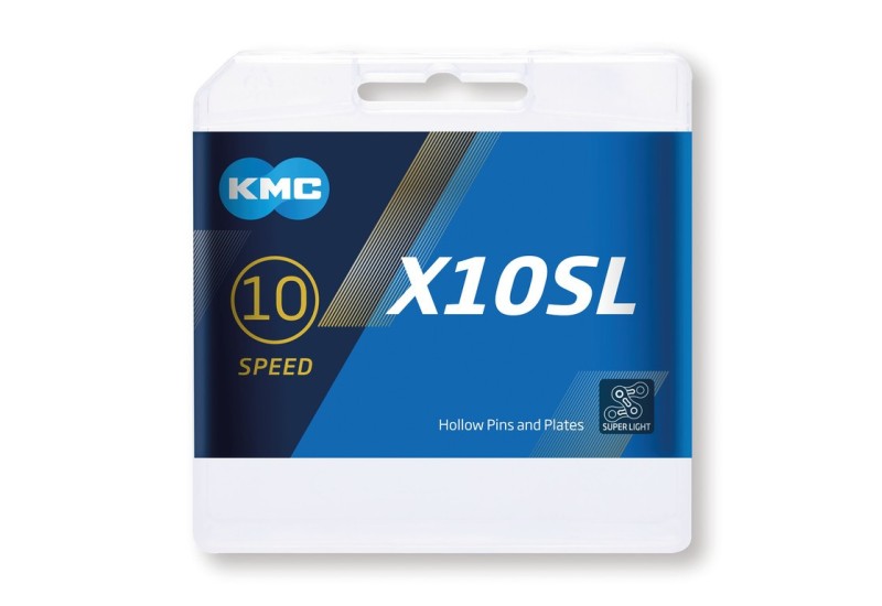 KMC reťaz X10SL 1/2" x 11/128", 114 článkov, pre 10 rýchlostí, strieborná, BX10SLN14