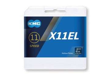 KMC reťaz X11EL 1/2" x 11/128", 118 článkov, pre 11 rýchlostí, strieborná, BX11ELN18