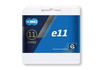 KMC reťaz e11 pro elektrokolesa 1/2" x 11/128", 122 článkov, pre 11 rýchlostí, strieborná, BE11TNP22