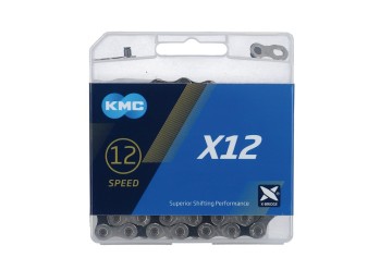 KMC reťaz X12 1/2" x 11/128", 126 článkov, pre 12 rýchlostí, čierna,strieborná, BX12NB126