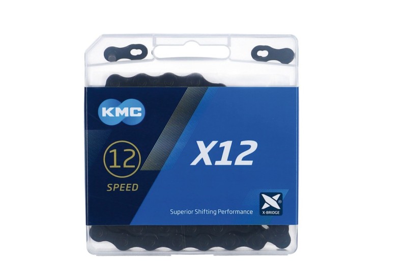KMC reťaz X12 Black Tech 1/2" x 11/128", 126 článkov, pre 12 rýchlostí, čierna, BX12BB126