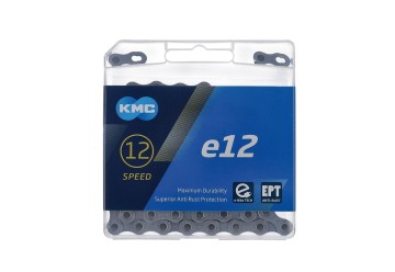 KMC reťaz e12 EPT 1/2" x 11/128", 130 článkov, pre 12 rýchlostí, EPT strieborná, BE12TEP30