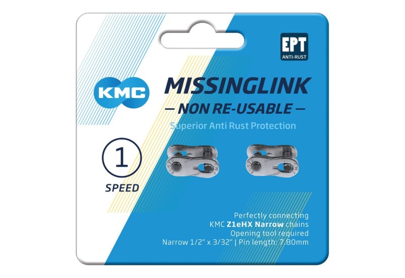 KMC Missinglink 3/32" ML Z1 eHX NR, strieborná, CZ1ENNREP