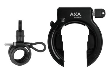 AXA rámový zámok na bicykel Newton PL150 + lano čierna