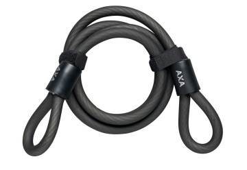 AXA lano s dvomi putkami Double Loop čierna dĺžka 120cm, Ø10mm čierna