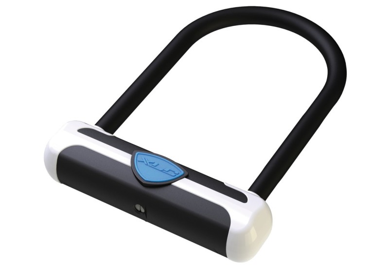 XLC zámok na bicykel U-lock Sundance & Cassidy III čierna-biela-modrá