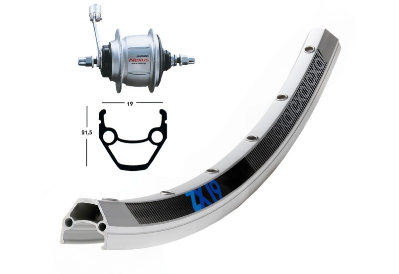 Bike-Parts zapletené koleso  26 X 1.75 SHIM. 8-prevodu 36 der