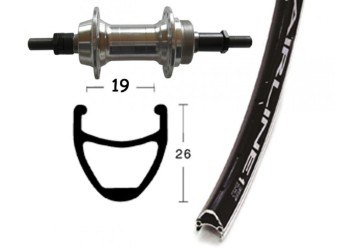 Bike-Parts zapletené koleso 28 x 1.75 Nut-pevný. 36 dier Airline 1 čierna nerez.-paprsky