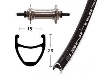 Bike-Parts predné koleso  26 X 1.75 Alu Nut 36 der