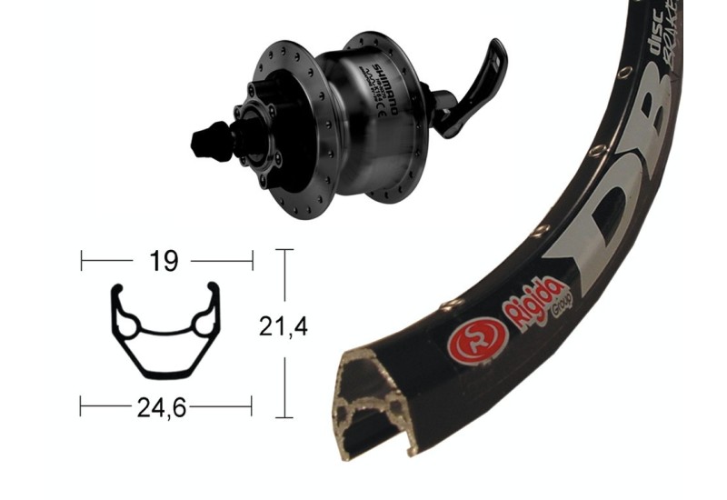 Bike-Parts predné koleso  28"DH3D30 6-der,crn,rychloup.36d