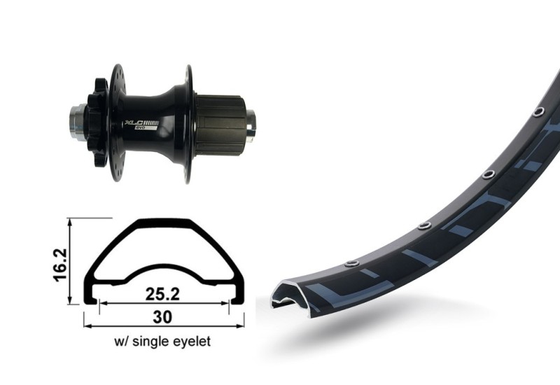 XLC zapletené koleso 27.5" 6-der.cernáTA 12 32der