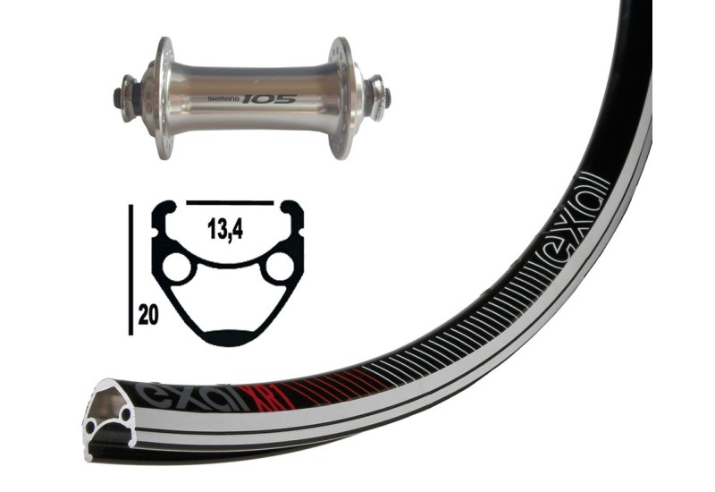 Bike-Parts predné koleso  13-622 105 stríbrný QR. 32 der 6,5
