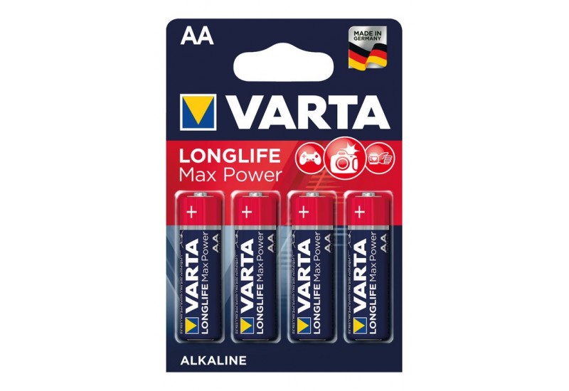 Baterie Varta Longlife Max Power Mignon 4 ks, Alkaline, 1,5 V, AA