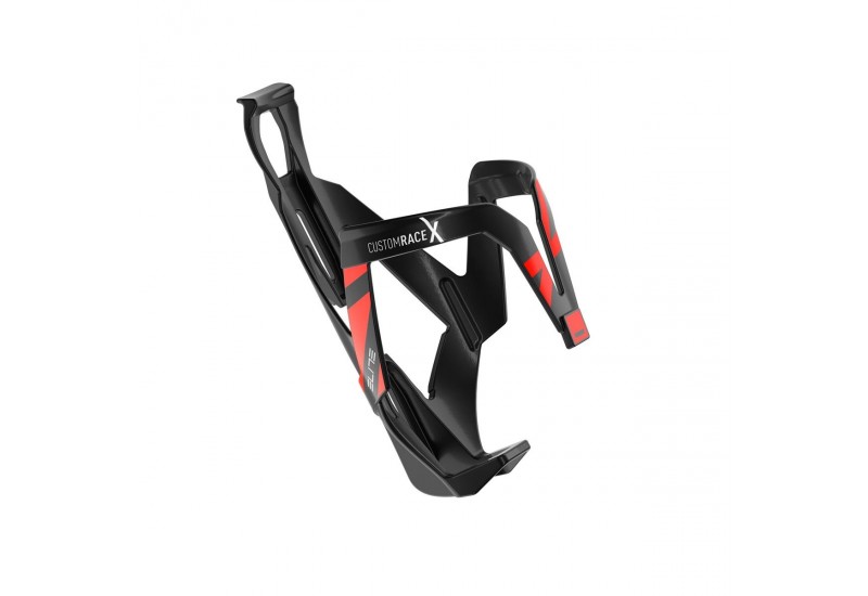 Košík CUSTOM RACE X čierny lesklý červená grafika