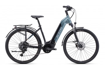 CTM dámsky mestský elektrobicykel METRIC GX 2.0 - matná čierna / matná sivomodrá 2025