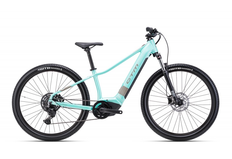 CTM dámsky horský elektrobicykel RUBY GX 27,5 - matná svetlotyrkysová perleť / sivá 2025