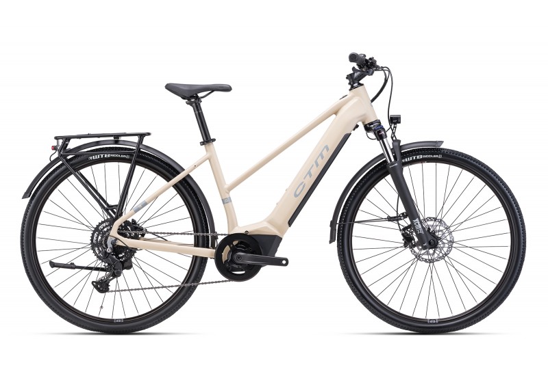 CTM dámsky trekingový elektrobicykel SENZE GX Lady  - matná svetlobéžová / sivá 2025