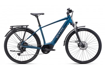 CTM trekingový elektrobicykel SENZE GX Man - matná hlbokomodrá / sivohnedá 2025