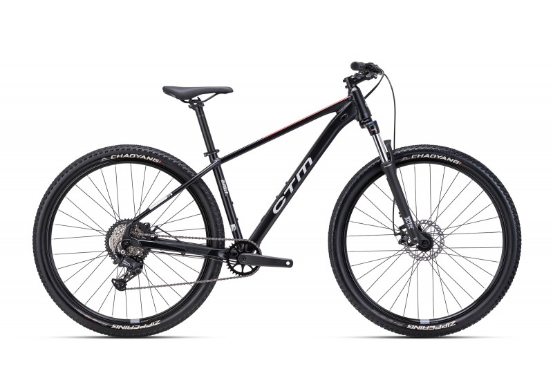 CTM horský bicykel RAMBLER 1.0 - matná čierna / strieborná 2025 CTM horský bicykel RAMBLER 1.0 - matná čierna / strieborná 2025