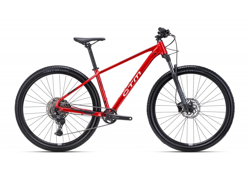 CTM horský bicykel RAMBLER 4.0 - metalická červená / čierna 2025