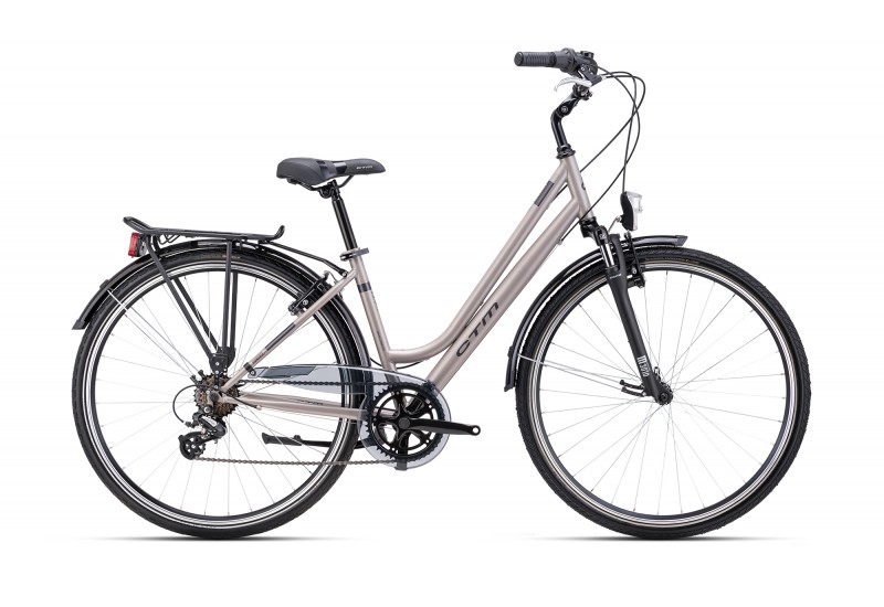 CTM mestský bicykel FLORENCE - matná béžová perleť / sivá 17 (430) 2025